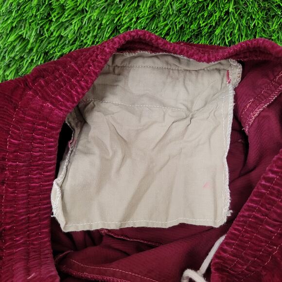 Vintage 70s MOD High-Waist Corduroy Pants 28x27 Burgundy - Picture 7 of 16